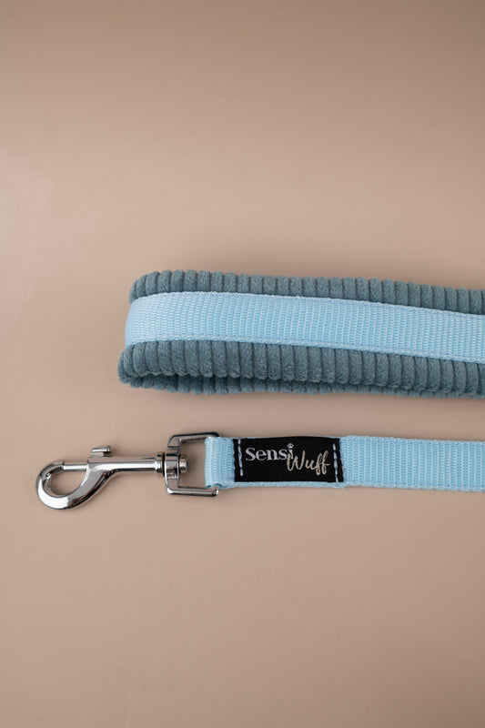City-Leine "Soft Summer Breeze" - Eisblau mit petrol Cord