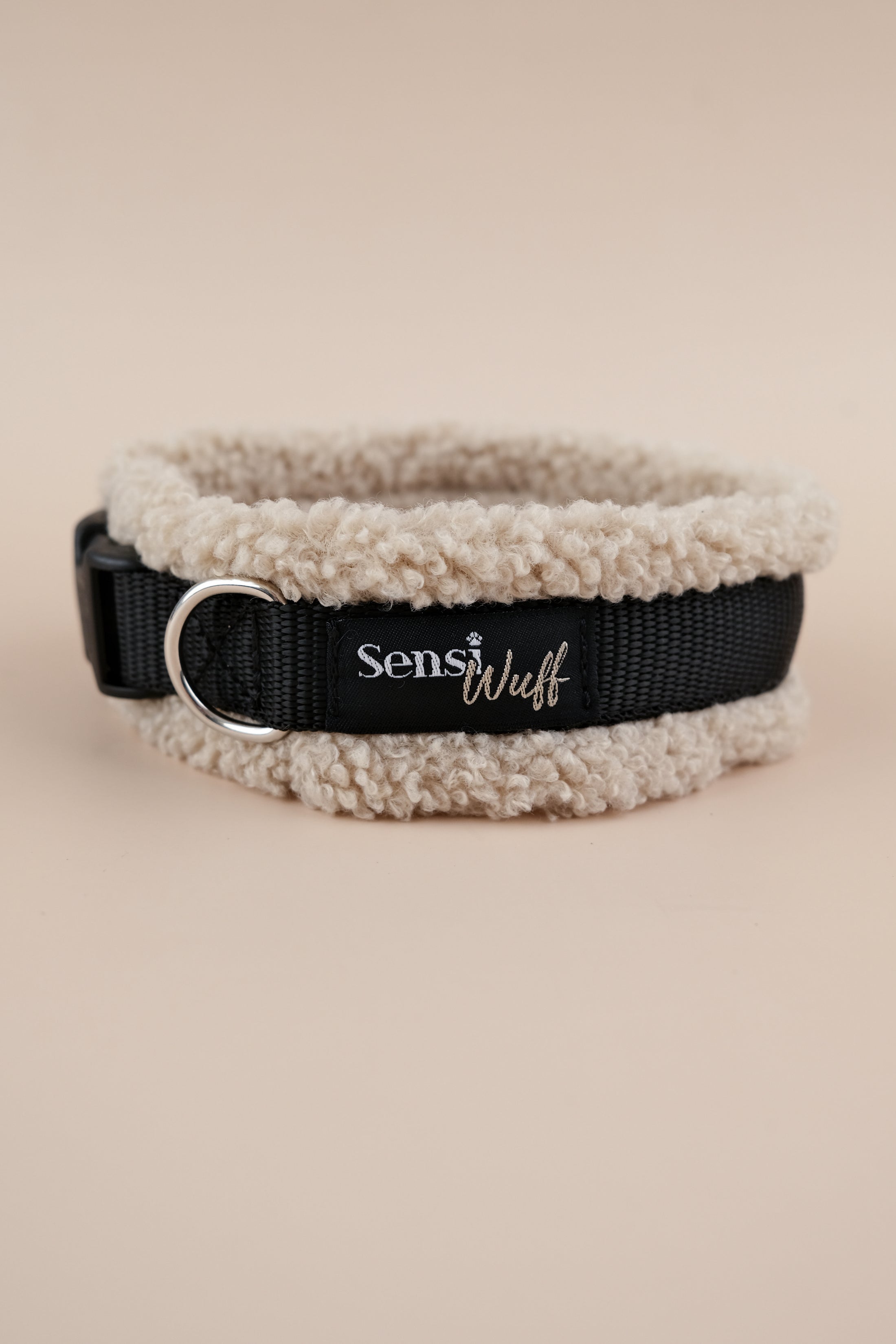 Halsband "Cozy Wintertime" - Schwarz mit Teddy