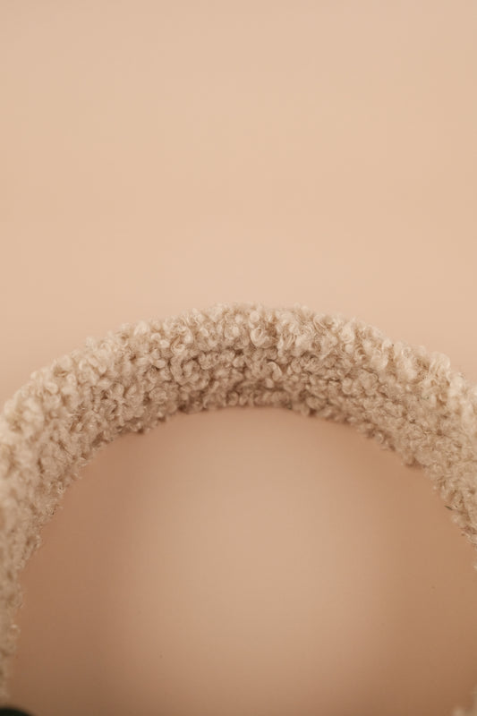 Halsband "Cozy Wintertime" Tannengrün Leder mit Teddy